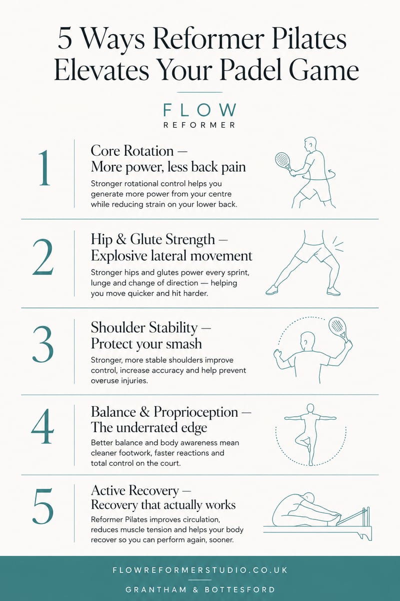 padel and pilates infographic