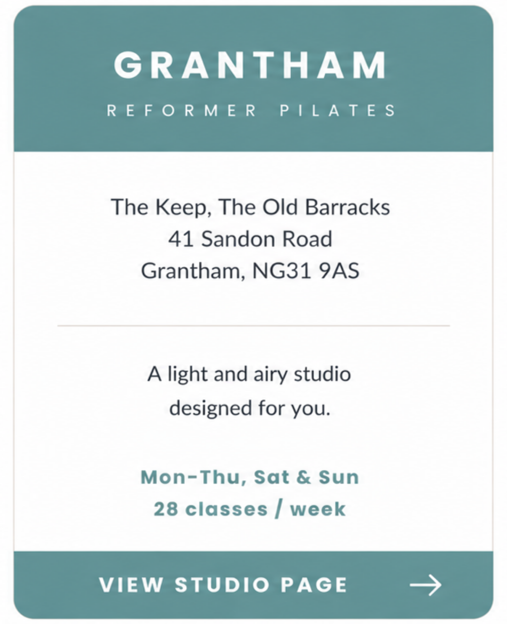 Grantham studio card